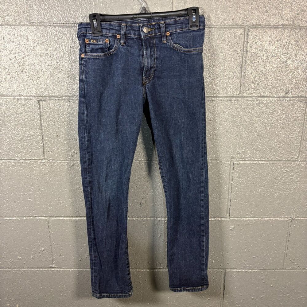 Polo Ralph Lauren Jeans Boys L Blue Denim Straight Leg Classic 5 Pocket